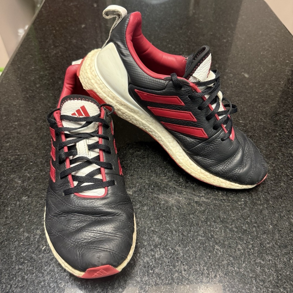 Adidas Copa Ultra Boost Mens 8.5 Black Red Leather Soccer Sneakers HQ5903
